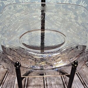 Vintage Madrid Clear Depression Federal Glass 10 In Oval Vegetable Bowl 10”